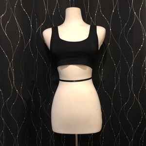 FashionNova black crop top - Size Medium